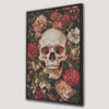 Skull and Floral Gothic Canvas Print Wall Art