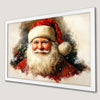 Smiling Santa Claus Portrait Art Poster - Festive Holiday Decor