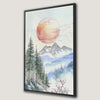 Snow Capped Peaks and Sunrise Forest Canvas Print Art