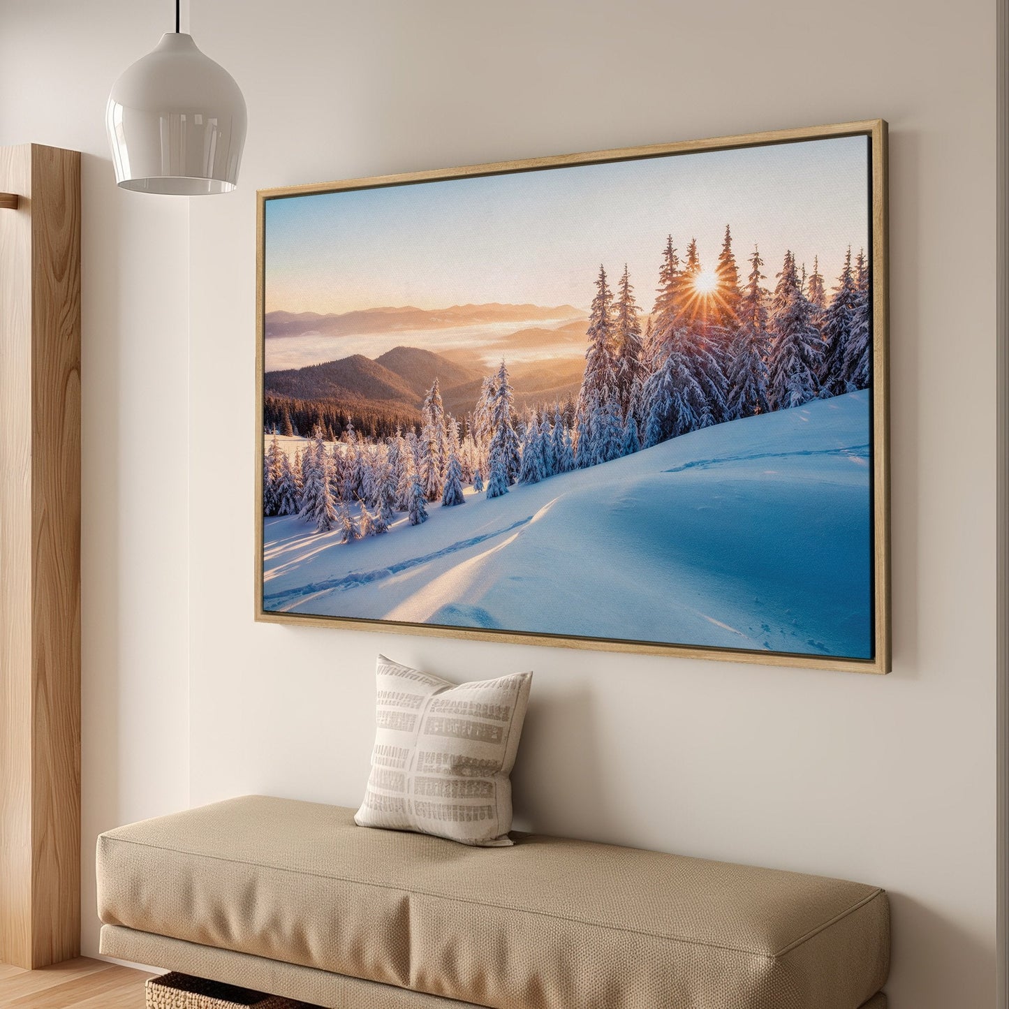 Snow Covered Spruce Canvas Print - Winter Carpathian Art
