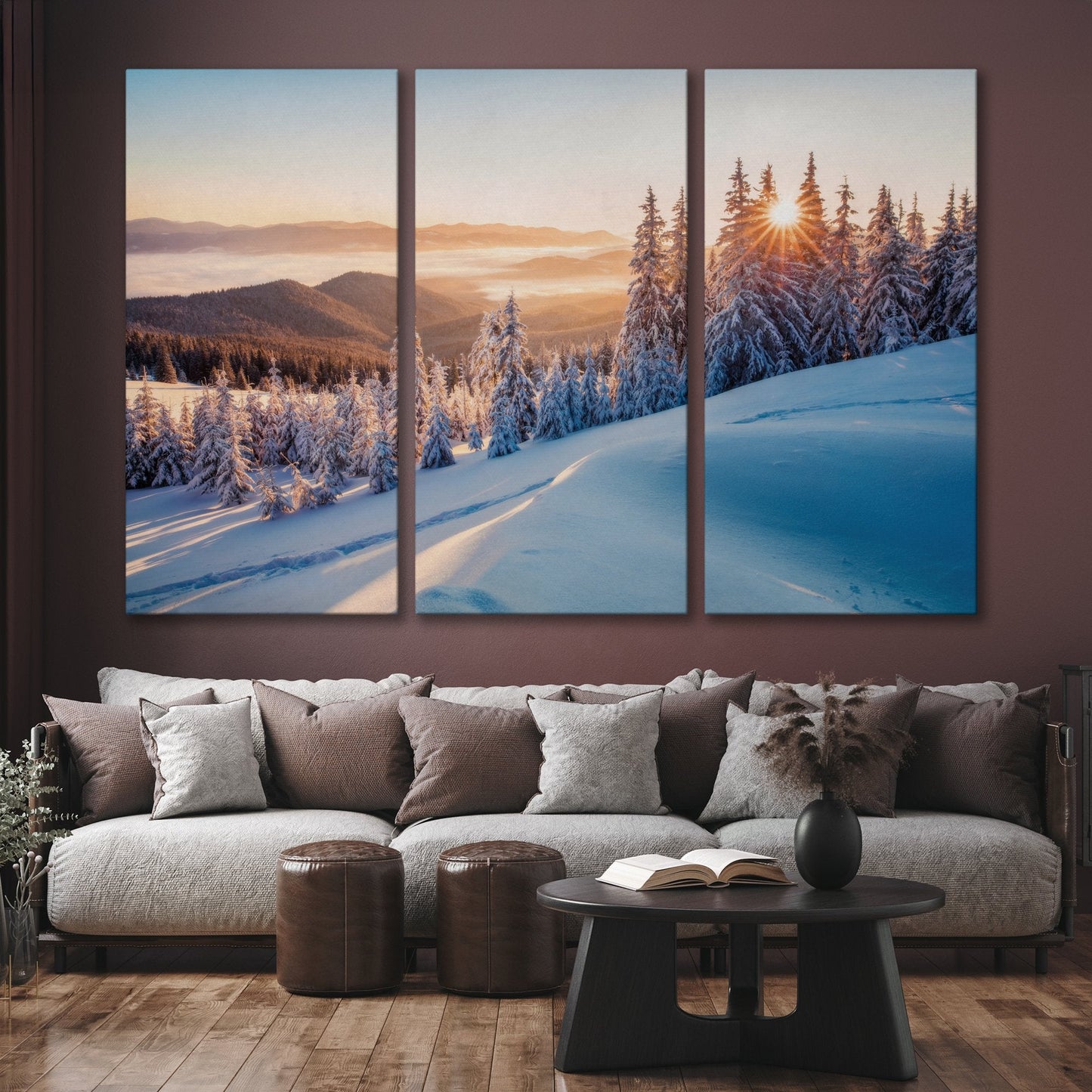 Snow Covered Spruce Canvas Print - Winter Carpathian Art