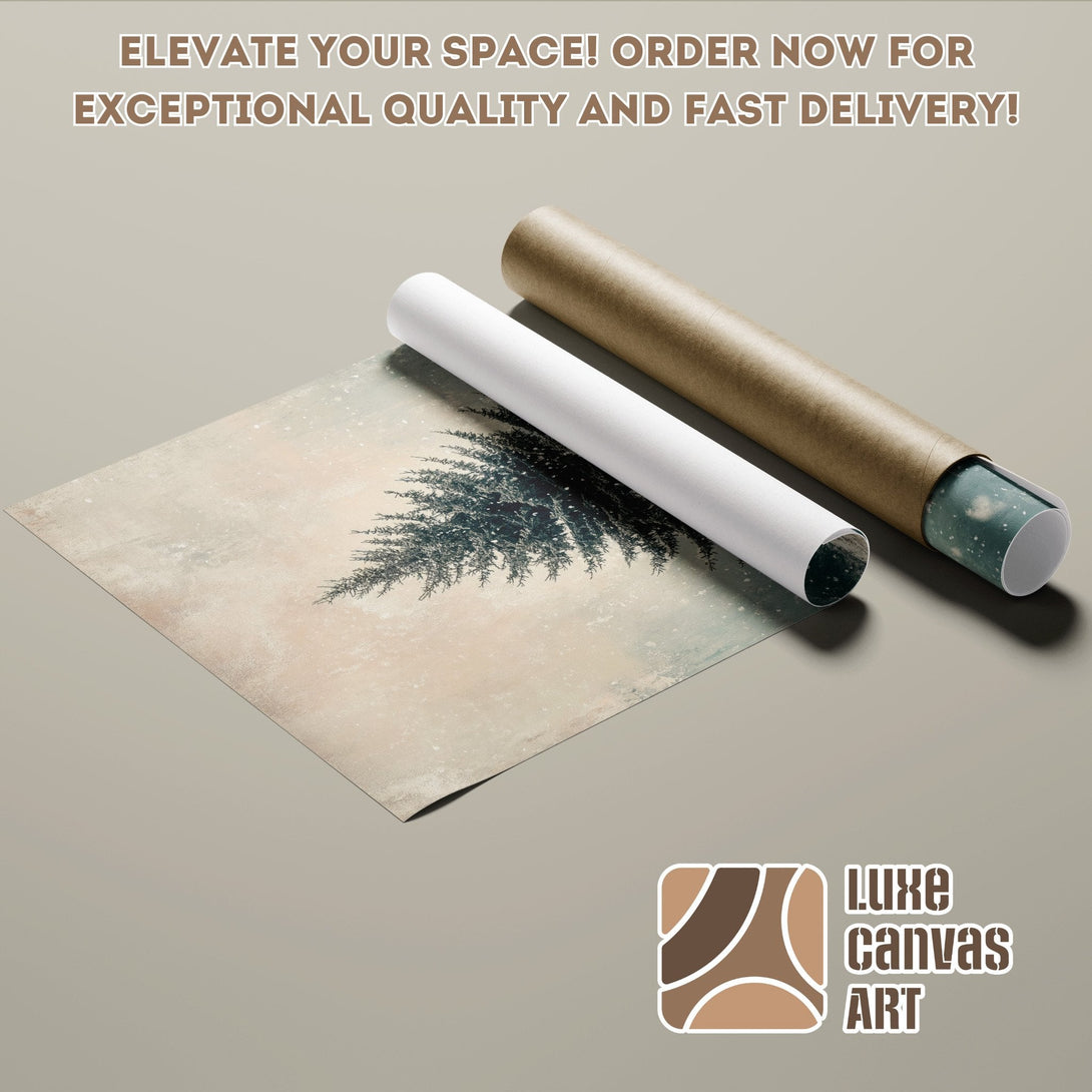 Poster Roll featuring a serene forest scene in a neutral color palette. Elevate your space!