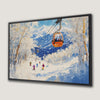Snowy Mountain Landscape Ski Sports Canvas Print
