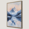 Snowy Mountains at Sunset Framed Canvas Print