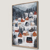 Snowy Village Scene Winter Countryside Canvas Print Art
