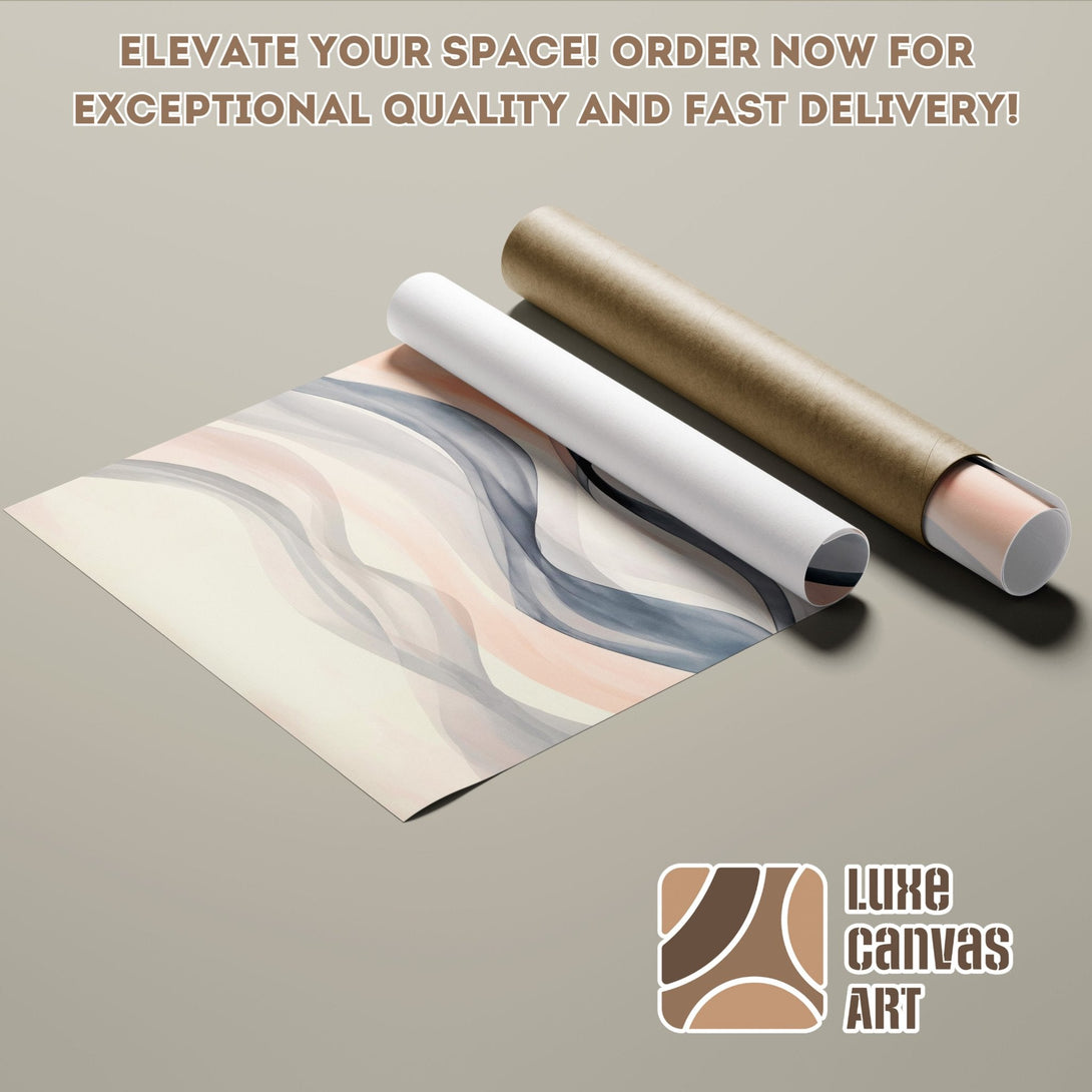 Abstract art poster roll in neutral tones. Elevate your space with this stylish poster! Order now for fast delivery.