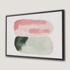 Soft Pastel Art with Green and Pink Hues Canvas Print