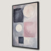 Soft Pastel Grey and Pink Geometric Canvas Print for Minimalist Decor