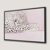 Soft Pastel Leopard Canvas Print in Pink for Animal Lovers