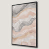 Soft Pastel Waves Canvas Print in Pink and Grey