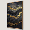 Sophisticated Abstract Canvas Print with Golden Veins Art