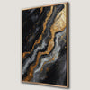 Sophisticated Black and Gold Canvas Print with Luxury Veins