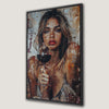 Sophisticated Woman With Red Wine Canvas Print Art Decor