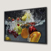 Splashing Fruit Canvas Print for Vibrant Kitchen Decor
