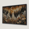 Spooky Autumn Forest Canvas Print with Ghost Painting