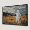 Spooky Ghost in Field Canvas Print Perfect for Halloween Decor