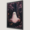 Spooky Ghost Swing Art Poster - Gothic Halloween Decor