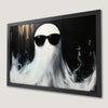 Spooky Ghost with Sunglasses Art Poster for Halloween