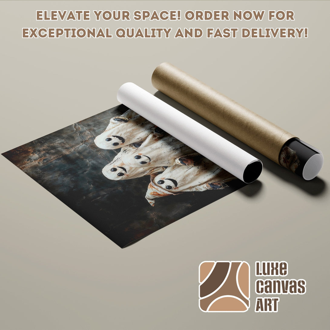 Poster Roll featuring a unique art print with a dark, moody color palette. Elevate your space!