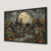 Spooky Gothic Village Haunted Houses Canvas Print