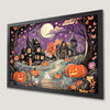 Spooky Halloween Night Haunted Houses Art Poster for Your Walls