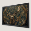 Stag in the Mystical Forest Art Poster - Rustic Wall Decor
