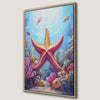 Starfish and Coral Reef Scene Canvas Print Nautical Art