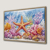 Starfish Coral Reef Scene Vibrant Canvas Print Art
