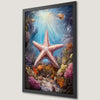 Starfish Ocean Adventure Art Poster for Coastal Decor
