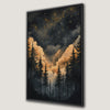 Starry Night and Puffy Clouds Canvas Print Fantasy Art