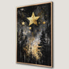 Starry Night in Gothic Forest Canvas Print Wall Art
