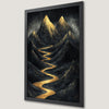 Starry Night Over Golden Peaks Art Poster - Modern Home Decor