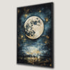 Starry Night Sky Full Moon Canvas Print Fantasy Decor