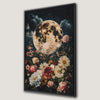 Starry Night Sky with Full Moon Canvas Print Art