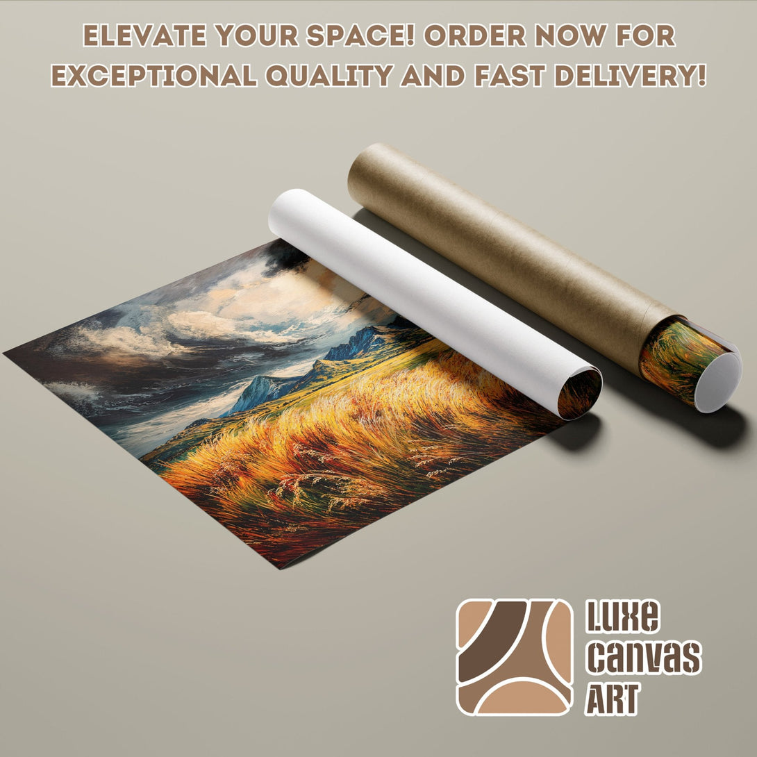 Landscape Poster Roll with warm color palette, perfect for home decor. Order yours today!
