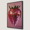 Strawberry Disco Vibes Canvas Print Framed Art for Her