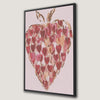 Strawberry Heart Abstract Art Canvas Print for Love Theme