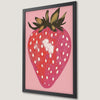 Strawberry Pink Art Poster - Vibrant Kitchen Decor