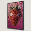 Strawberry Pop Art Canvas Print - Vibrant Framed Decor