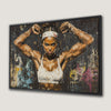Strength Black Woman Portrait Fitness Canvas Print