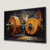 Striking Barbell Motivational Canvas Print for Gym Decor