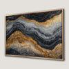 Stunning Black and Gold Swirls Canvas Print Framed Art