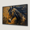 Stunning Brown Horse Oil Painting Canvas Print Rustic Decor