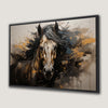 Stunning Brown Horse Oil Painting Canvas Print Rustic Decor