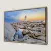Stunning Peggy's Cove Lighthouse Canvas Print Rocky Coastline