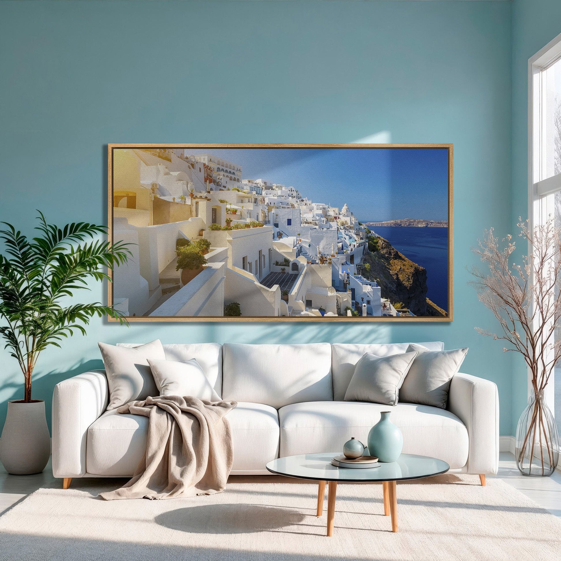 Stunning Santorini Greece Photography Canvas Print