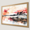 Stunning Sunset Landscape Art Poster for Home Decor