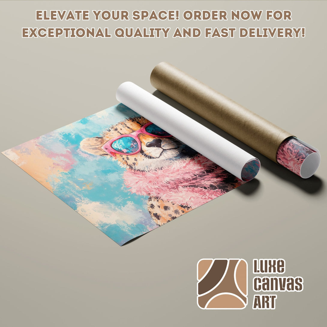 Cheetah Poster Roll in vibrant colors. Modern art print for your home. Order now!
