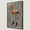 Stylish Flamingo Canvas Print with Framed Fashion Art