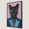 Stylish Panther in Suit Canvas Print - Quirky Wall Art